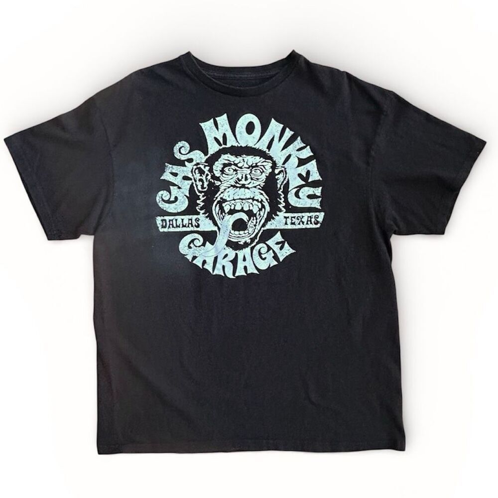 Gas Monkey Garage Gassed Up Adult T-Shirt Black Size XL